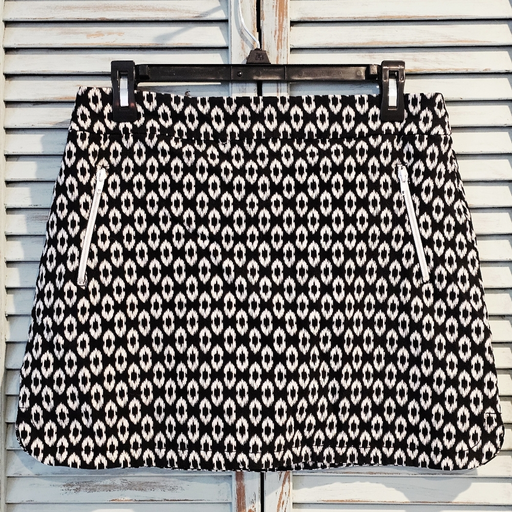 Ruby Rd Ikat Print Mini Skort 10P Built-In Shorts Zip Pocket Street Style Chic - Picture 2 of 8
